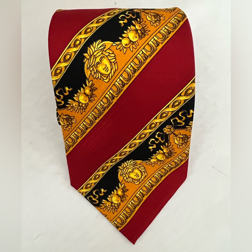 Versace Red and Gold Tie